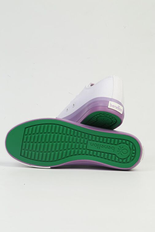 United Colors of Benetton Beyaz-Lila Kadın Sneaker BNI-10031-Beyaz Lila - Görsel 6