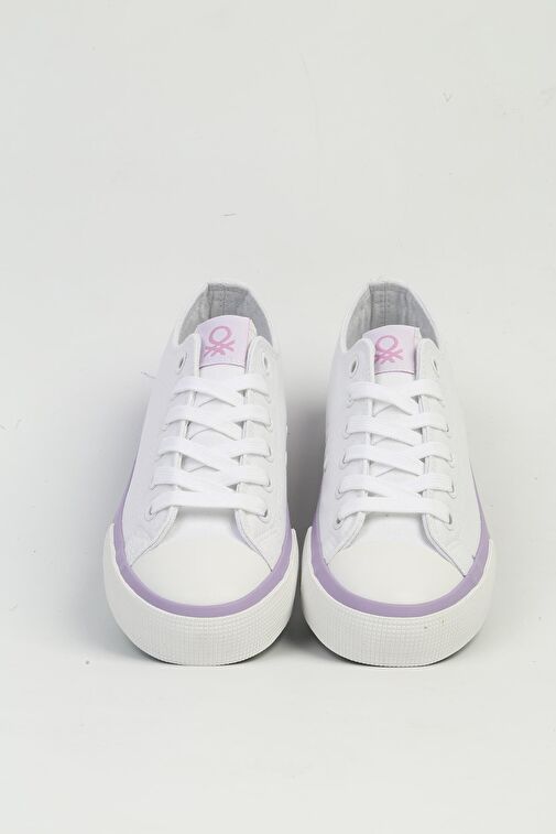 United Colors of Benetton Beyaz-Lila Kadın Sneaker BNI-10031-Beyaz Lila - Görsel 7