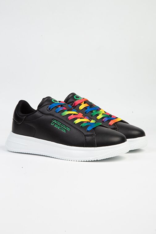 United Colors of Benetton Siyah Kadın Sneaker BNI-10061-Siyah Beyaz - Görsel 3