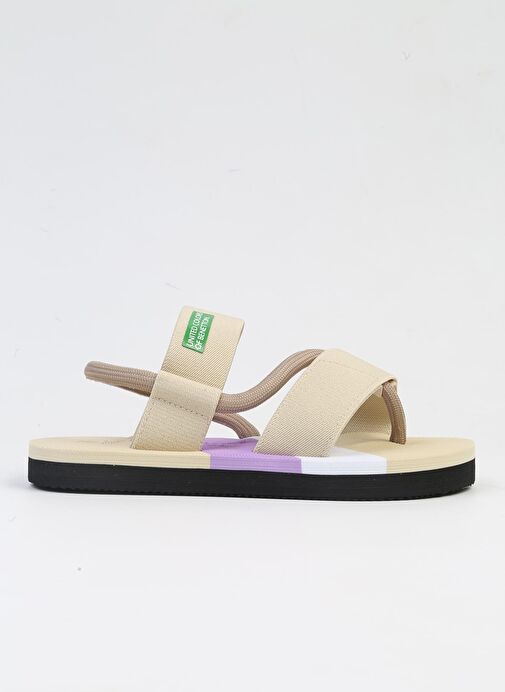 Benetton® İTHAL Bej Kadın Sandalet BNI-10214 - Görsel 2