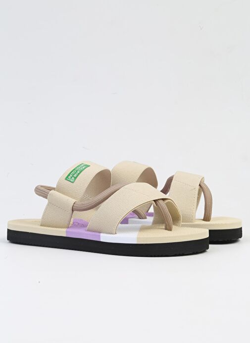Benetton® İTHAL Bej Kadın Sandalet BNI-10214 - Görsel 3