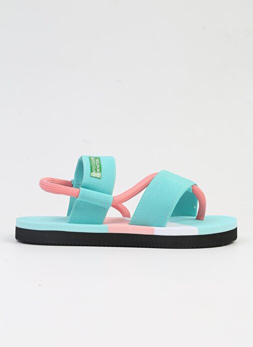 Benetton® İTHAL Su Yeşili Kadın Sandalet BNI-10214 - Görsel 2