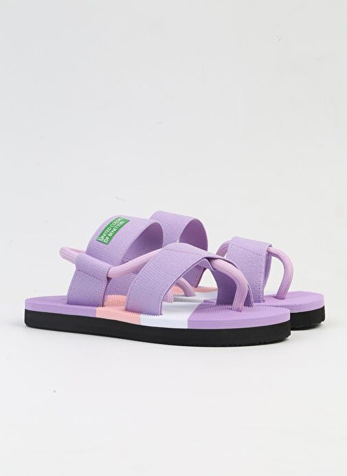 Benetton® İTHAL Lila Kadın Sandalet BNI-10214 - Görsel 3