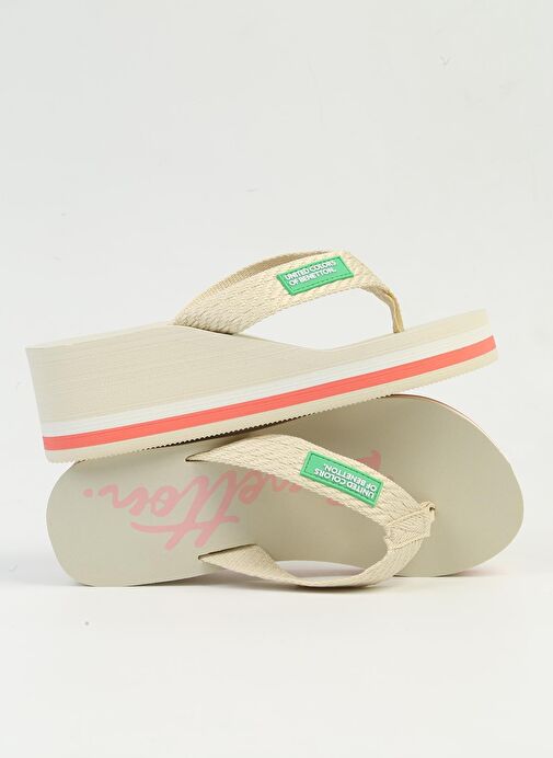 Benetton® | İTHAL Kadın Bej Terlik BNI-10218 - Görsel 5