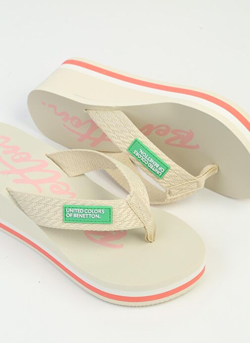 Benetton® | İTHAL Kadın Bej Terlik BNI-10218 - Görsel 6