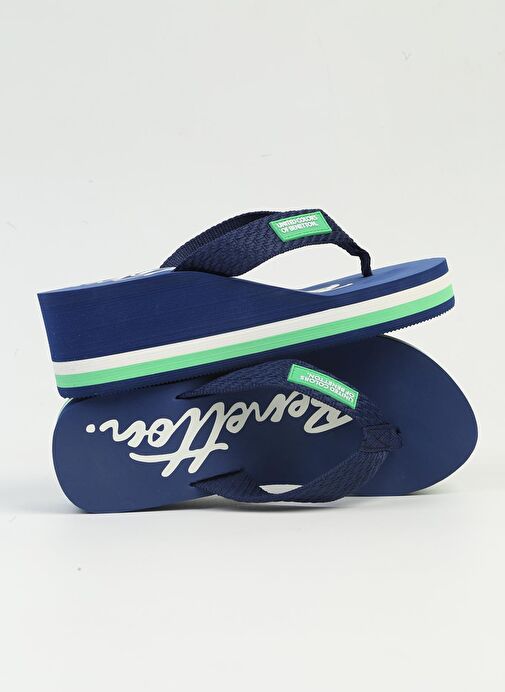 Benetton® | İTHAL Kadın Lacivert Terlik BNI-10218 - Görsel 5