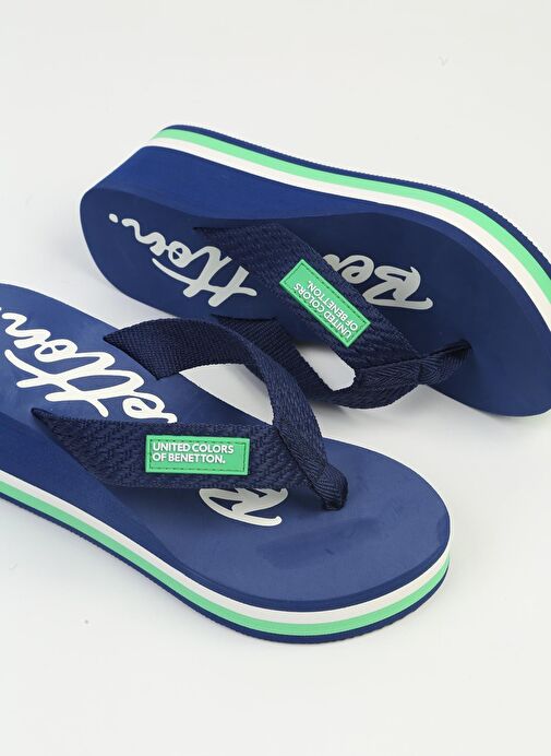 Benetton® | İTHAL Kadın Lacivert Terlik BNI-10218 - Görsel 6
