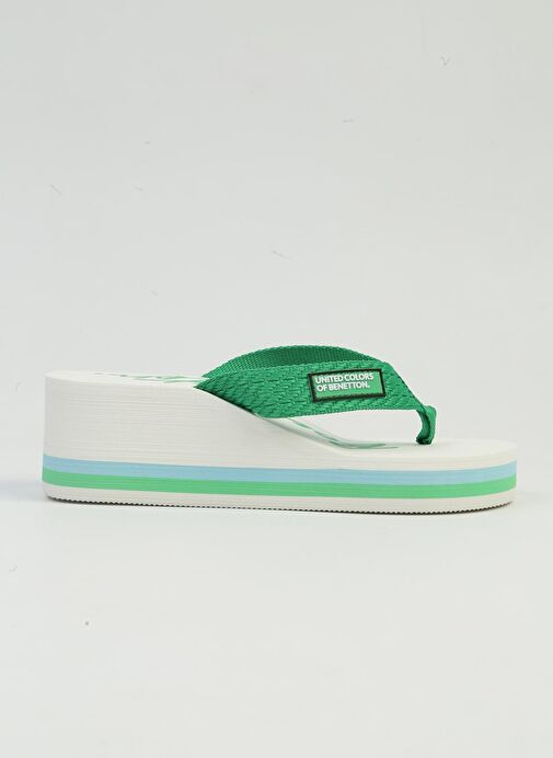 Benetton® | İTHAL Kadın Yesil BeyazTerlik BNI-10218 - Görsel 2