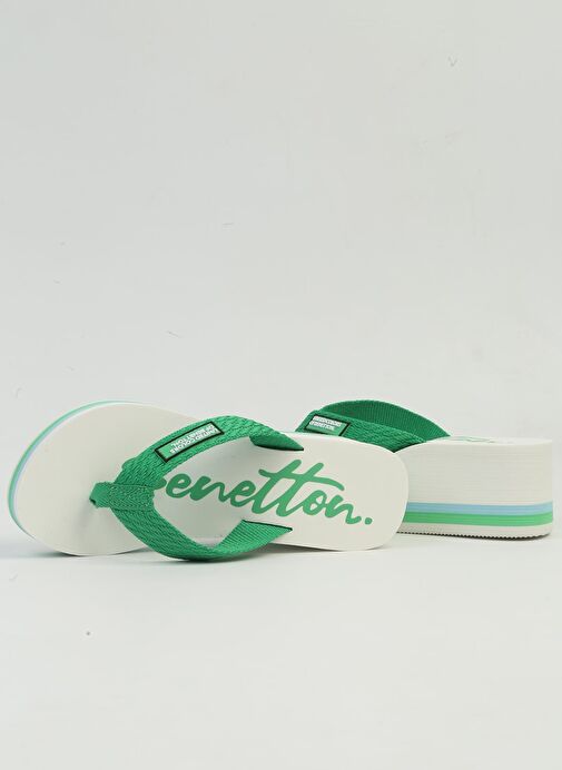 Benetton® | İTHAL Kadın Yesil BeyazTerlik BNI-10218 - Görsel 5