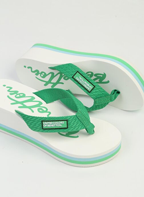 Benetton® | İTHAL Kadın Yesil BeyazTerlik BNI-10218 - Görsel 6