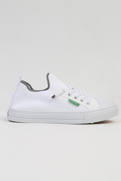 United Colors of Benetton Beyaz Kadın Sneaker BNI-10233-Beyaz - Görsel 2