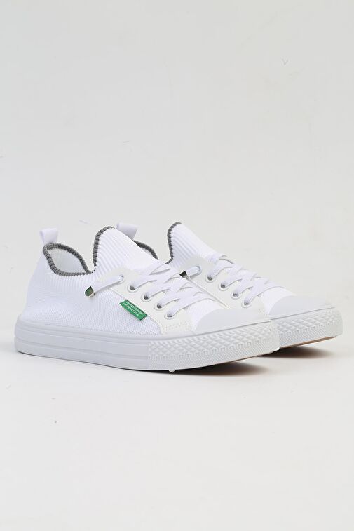 United Colors of Benetton Beyaz Kadın Sneaker BNI-10233-Beyaz - Görsel 3