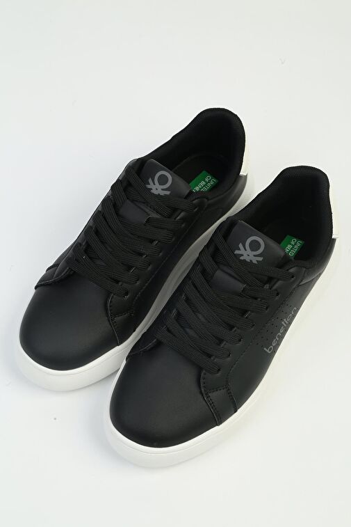 United Colors of Benetton Siyah-Beyaz Kadın Sneaker BNI-10266-Siyah Beyaz - Görsel 6