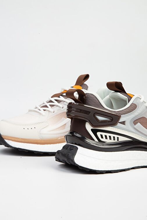 Pierre Cardin® | PCI-10105 Beyaz Kahve-İTHAL Erkek Spor Ayakkabı - Görsel 5