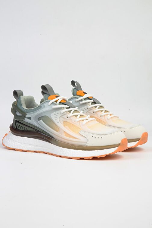 Pierre Cardin® | PCI-10105 Beyaz Haki-İTHAL Erkek Spor Ayakkabı - Görsel 3