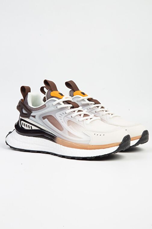 Pierre Cardin® | PCI-10106 Beyaz Kahve-İTHAL Kadın Spor Ayakkabı - Görsel 3