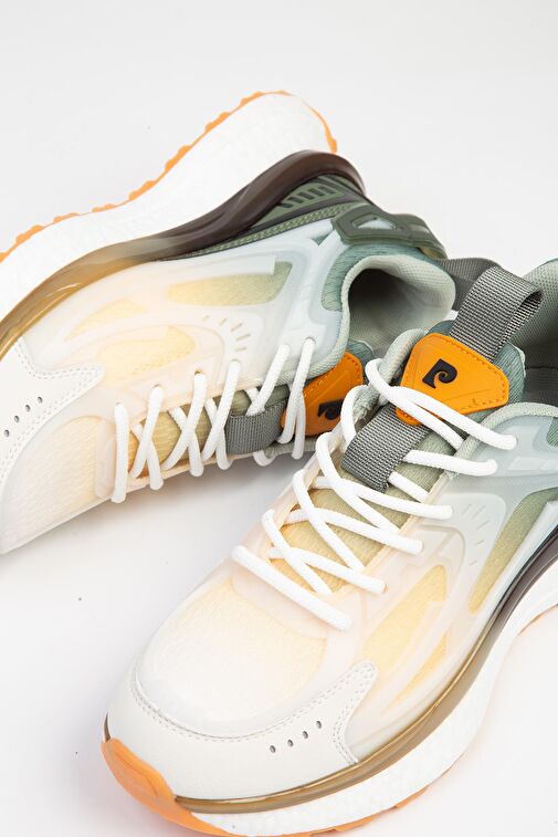 Pierre Cardin® | PCI-10106 Beyaz Haki-İTHAL Kadın Spor Ayakkabı - Görsel 5