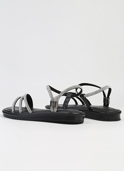 Pierre Cardin® | PC-5100-3891 Siyah-Kadın Taşlı Sandalet - Görsel 4