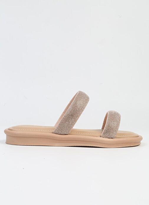 Pierre Cardin® | PC-5101-3891 Bej-Kadın Taşlı Terlik - Görsel 2