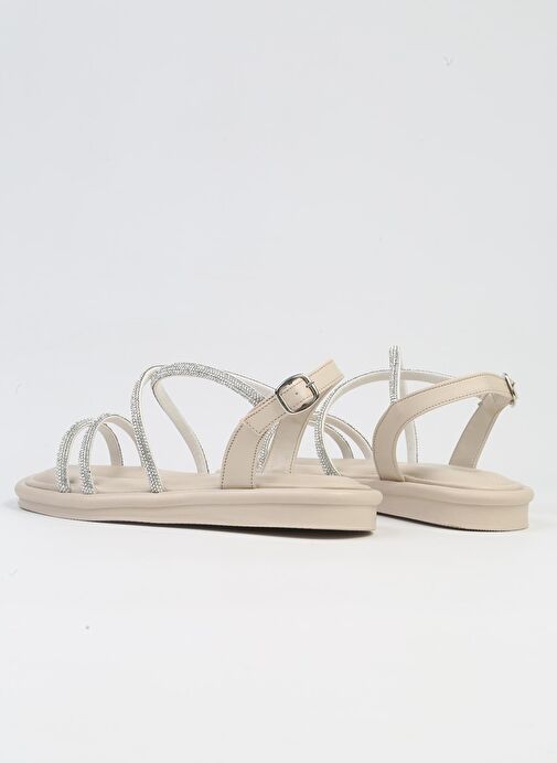 Pierre Cardin® | PC-5103-3891 Krem-Kadın Sandalet - Görsel 4