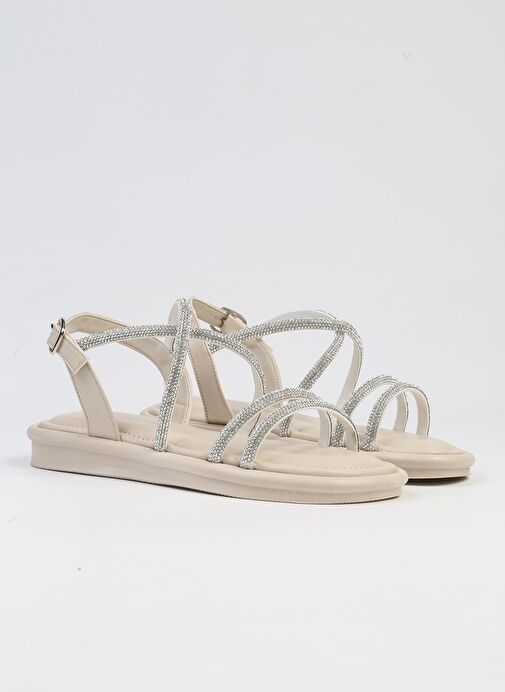 Pierre Cardin® | PC-5103-3891 Krem-Kadın Sandalet - Görsel 3