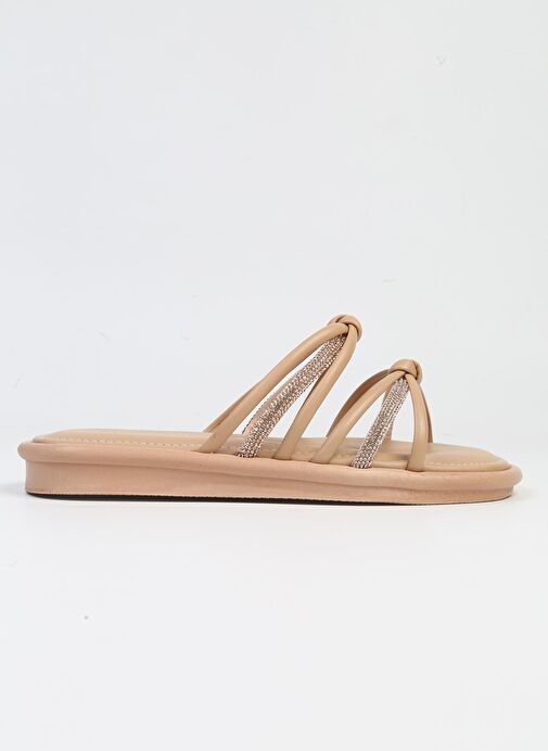 Pierre Cardin® | PC-5106-3891 Bej-Kadın Taşlı Günlük Terlik - Görsel 2