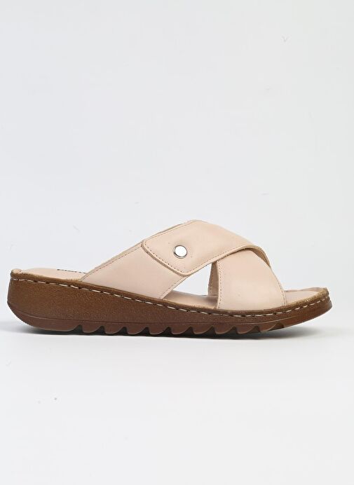 Pierre Cardin® | PC-5128-3013 Krem-Kadın Topuklu Terlik - Görsel 2