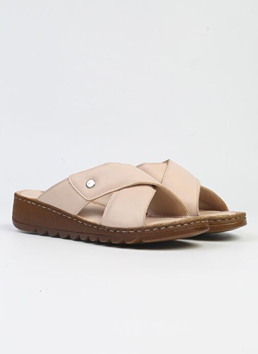 Pierre Cardin® | PC-5128-3013 Krem-Kadın Topuklu Terlik - Görsel 3