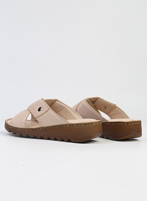 Pierre Cardin® | PC-5128-3013 Krem-Kadın Topuklu Terlik - Görsel 4