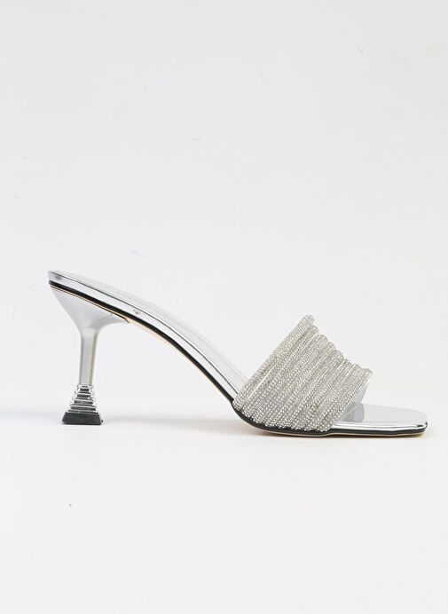 Pierre Cardin® |PC-53045- 3478 Gümüş-Kadın Topuklu Terlik - Görsel 2