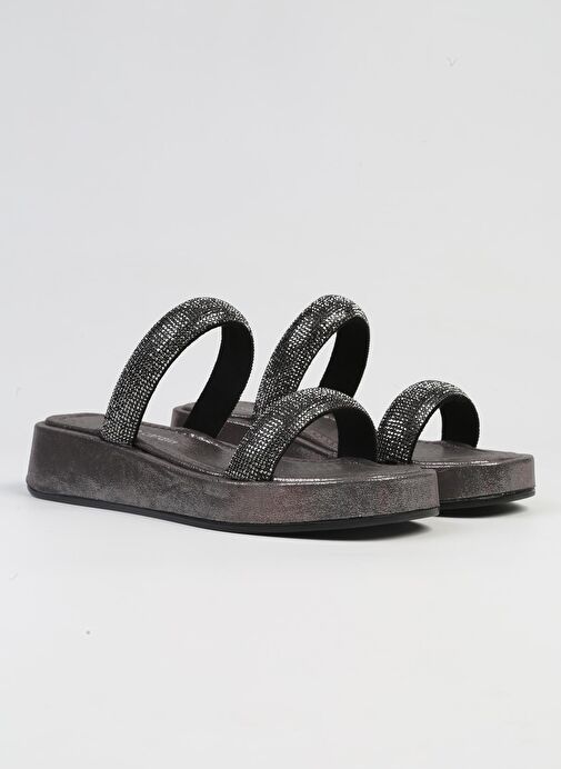 Pierre Cardin® | PC-53089- 3950 Platin-Kadın Taşlı Terlik - Görsel 3