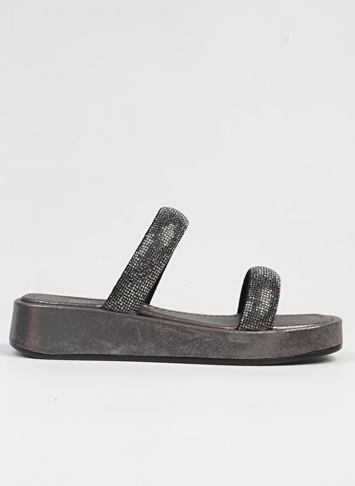 Pierre Cardin® | PC-53089- 3950 Platin-Kadın Taşlı Terlik - Görsel 2