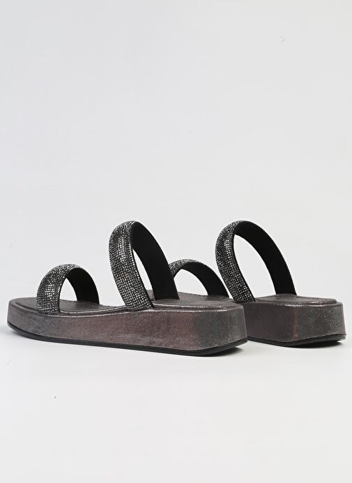 Pierre Cardin® | PC-53089- 3950 Platin-Kadın Taşlı Terlik - Görsel 4