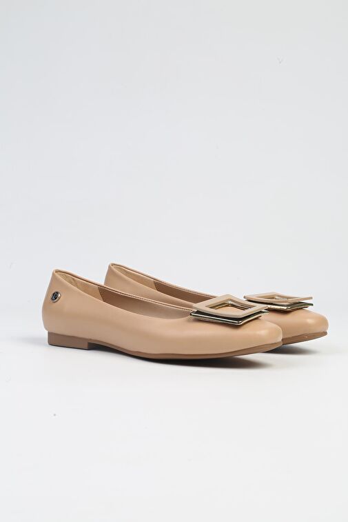 Pierre Cardin® | PC-53104- 3592 Bej Cilt-Kadın Babet Günlük Ayakkabı - Görsel 3