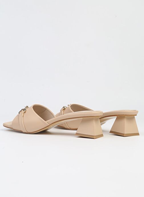 Pierre Cardin® | PC-53121- 3829 Bej-Kadın Topuklu Terlik - Görsel 4