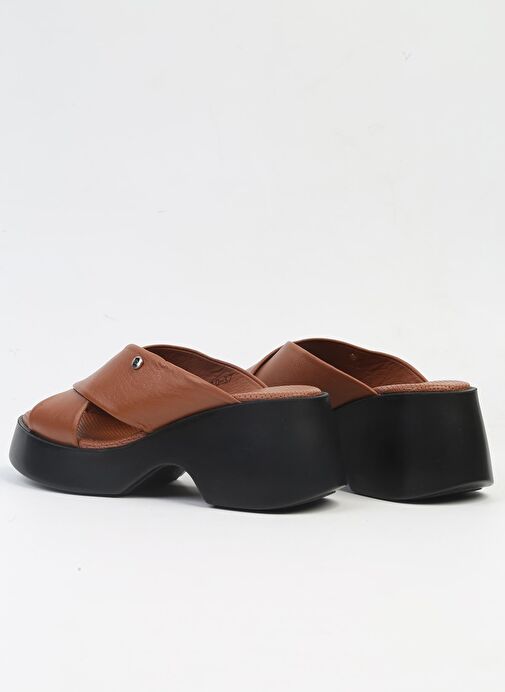 Pierre Cardin® | PC-7192- 3968 Taba-Kadın Platform Terlik - Görsel 4