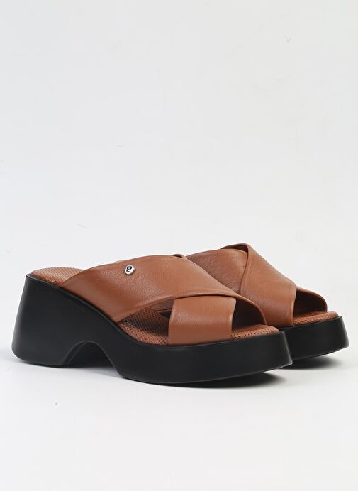 Pierre Cardin® | PC-7192- 3968 Taba-Kadın Platform Terlik - Görsel 3