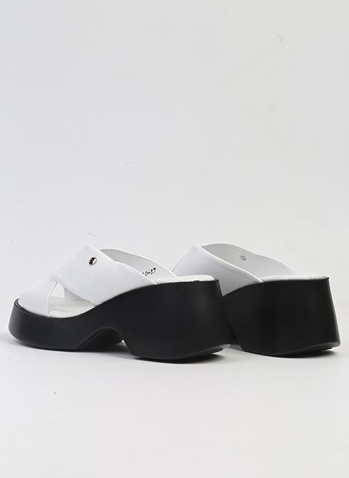 Pierre Cardin® | PC-7192- 3968 Beyaz-Kadın Platform Terlik - Görsel 4