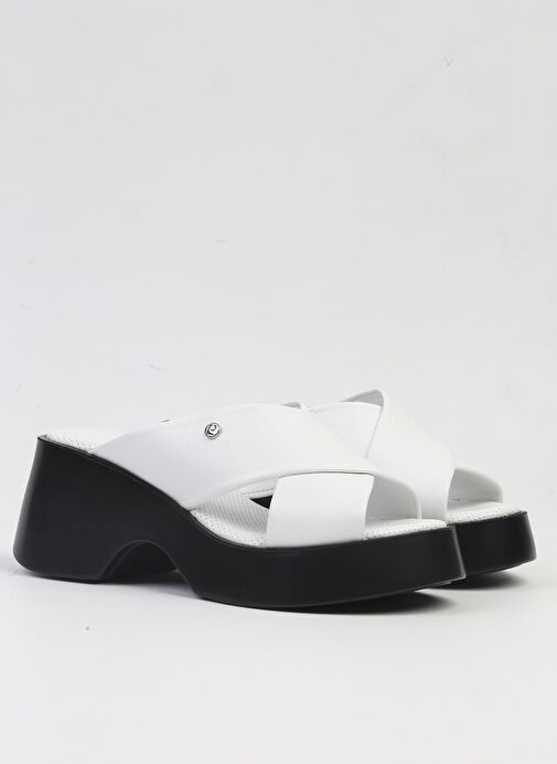 Pierre Cardin® | PC-7192- 3968 Beyaz-Kadın Platform Terlik - Görsel 3