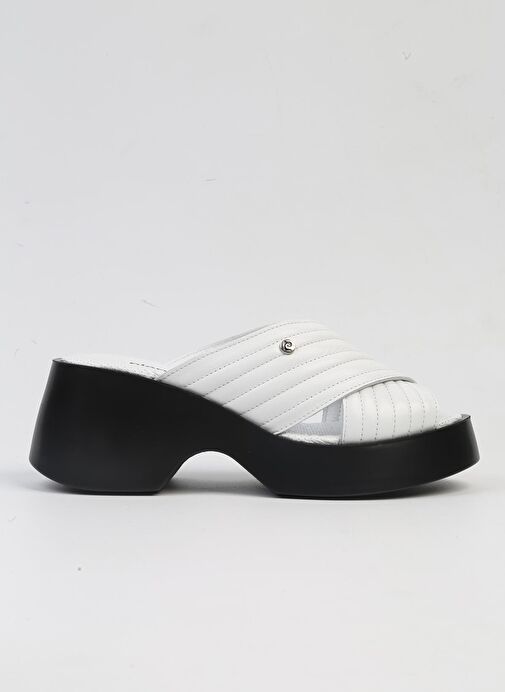Pierre Cardin® | PC-7194- 3968 Beyaz-Kadın Platform Terlik - Görsel 2