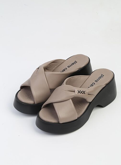 Pierre Cardin® | PC-7196- 3968 Vizon-Kadın Platform Terlik - Görsel 5