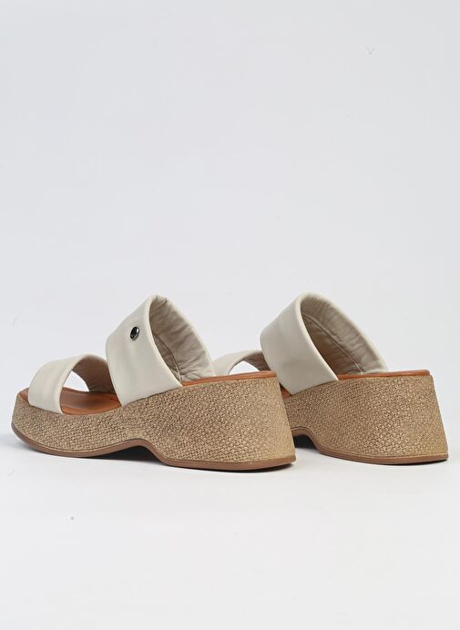 Pierre Cardin® | PC-7210- 3807 Bej-Kadın Topuklu Terlik - Görsel 4