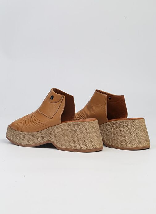 Pierre Cardin® | PC-7211- 3807 Taba-Kadın Topuklu Terlik - Görsel 4