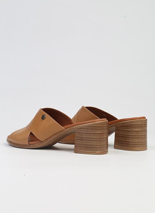 Pierre Cardin® | PC-7219 - 3807 Taba-Kadın Topuklu Terlik - Görsel 4