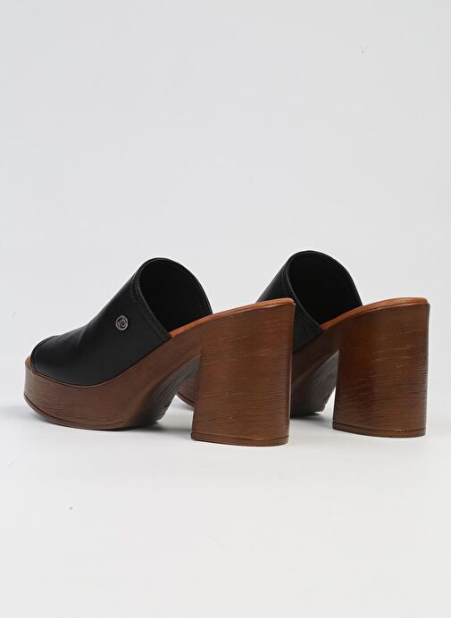 Pierre Cardin® | PC-7235 - 3807 Siyah-Kadın Topuklu Terlik - Görsel 4