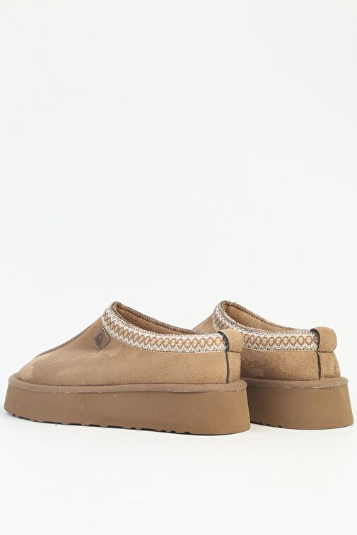 Benetton® Kadın Vizon İçi Tüylü Terlik BN-50149 - Görsel 4