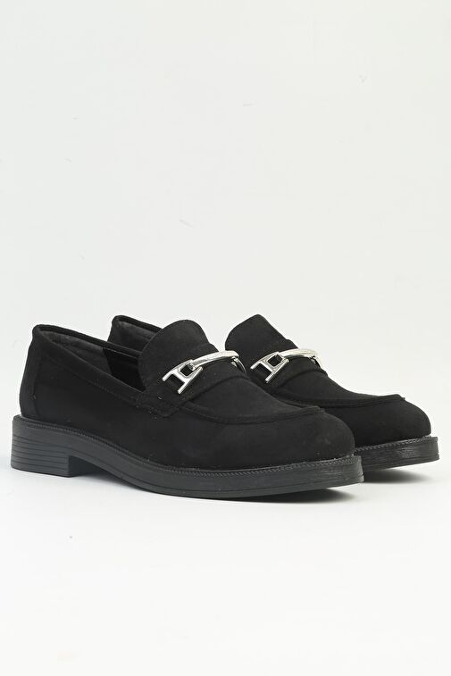 Pierre Cardin Siyah Kadın Günlük Ayakkabı PC-54169-Siyah Süet - Görsel 3