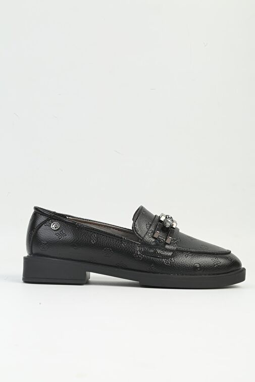 Pierre Cardin® | PC-54271 Siyah Baskılı Kadın Loafer Ayakkabı - Görsel 2