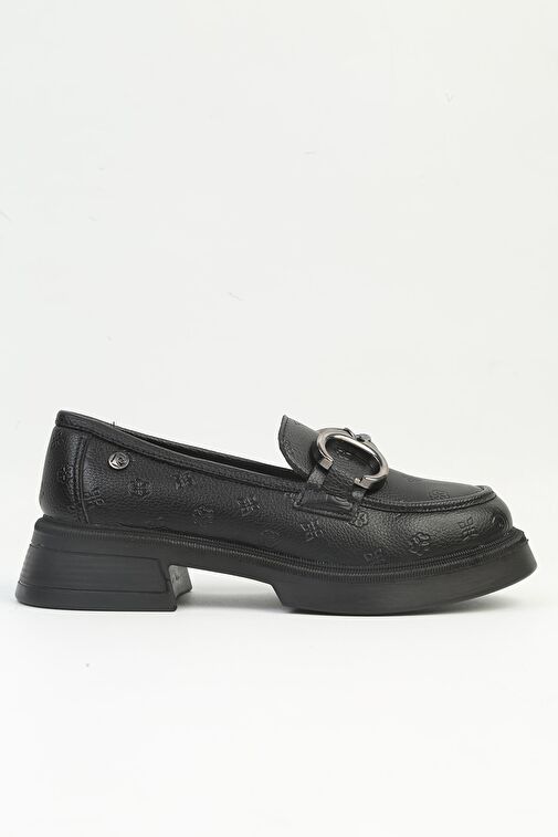 Pierre Cardin® | PC-54275 Kadın Siyah Baski Loafer Günlük Ayakkabı - Görsel 2