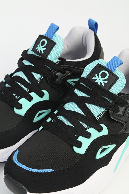 Benetton® Siyah Beyaz Kadın Spor Ayakkabı İTHAL BNI-11109 - Görsel 5